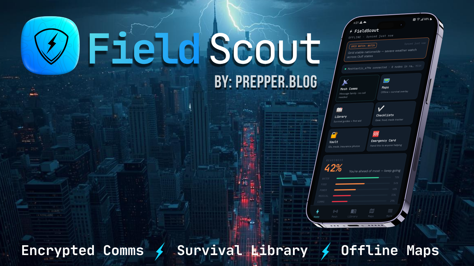 FieldScout offline maps with survival overlay