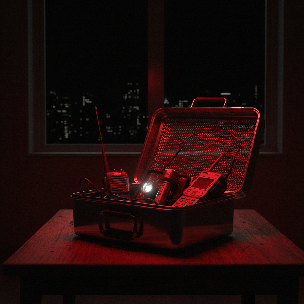 Faraday bag protecting emergency electronics during electromagnetic pulse event